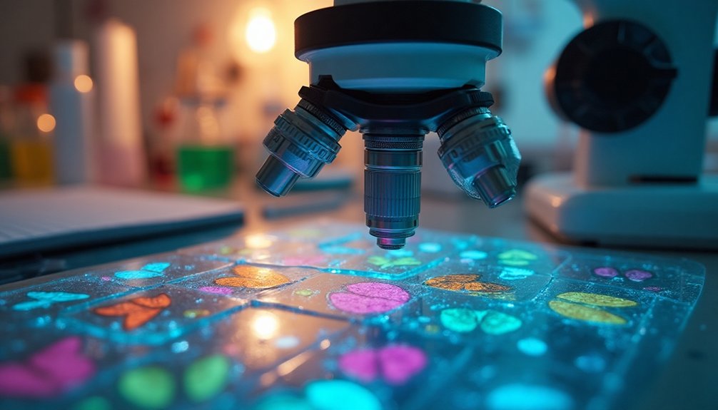 microscopic world under microscope